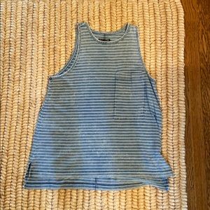 Blue and white striped Rag and Bone tank